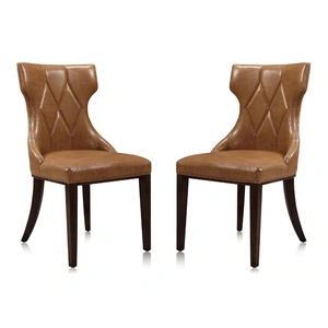 Manhattan Comfort Reine Faux Leather Dining Chair (Set of 2)