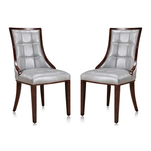 Manhattan Comfort Fifth Avenue Faux Leather Dining Chair (Set of 2)