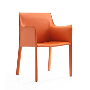 Manhattan Comfort Paris Saddle Leather Armchair