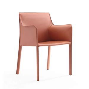 Manhattan Comfort Paris Saddle Leather Armchair
