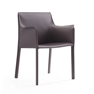 Manhattan Comfort Paris Saddle Leather Armchair