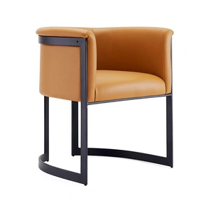 Manhattan Comfort Corso Leatherette Dining Chair w/Metal Frame 