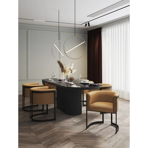 Manhattan Comfort Corso Leatherette Dining Chair w/Metal Frame 