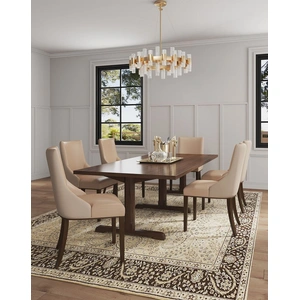 Manhattan Comfort Shubert Faux Leather/Velvet Dining Chair 