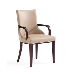 Manhattan Comfort Shubert Faux Leather/Velvet Dining Armchair 