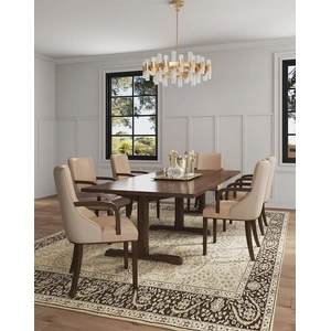 Manhattan Comfort Shubert Faux Leather/Velvet Dining Armchair 