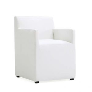 Manhattan Comfort Anna Square Faux Leather Dining Armchair 