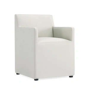 Manhattan Comfort Anna Square Faux Leather Dining Armchair 