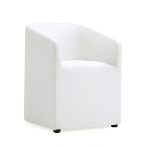 Manhattan Comfort Anna Round Faux Leather Dining Armchair 
