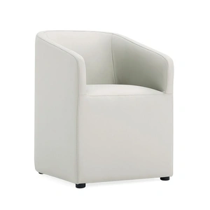 Manhattan Comfort Anna Round Faux Leather Dining Armchair 