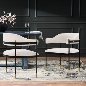 Manhattan Comfort Lia Chenille Dining Armchair 