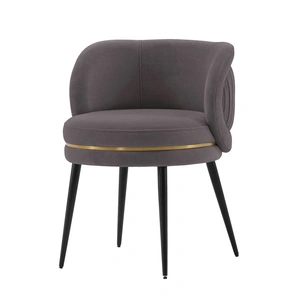Manhattan Comfort Kaya Pleated Velvet Dining Chair 