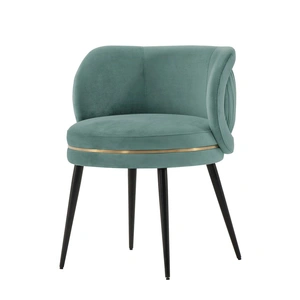 Manhattan Comfort Kaya Pleated Velvet Dining Chair 