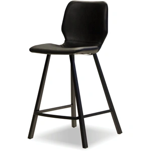 Mobital Bernadette Leatherette Counter Stool, Black (Set of 2)