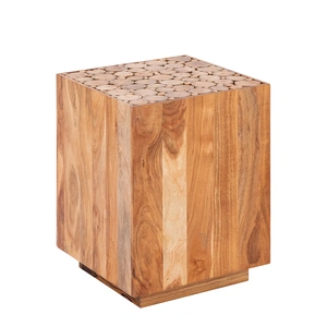 Galaxy Home Furnishings ET-1109 Square Wood Veneer Top End Table in Natural