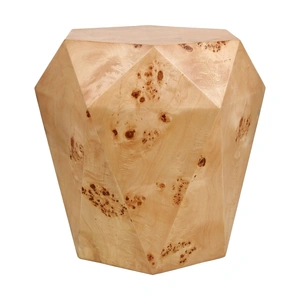 NPD (New Pacific Direct) Malva Burl End Table in Natural Burl