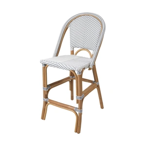 NPD (New Pacific Direct) Avignon Paris Bistro Counter Stool in White/Gray (Set of 2)