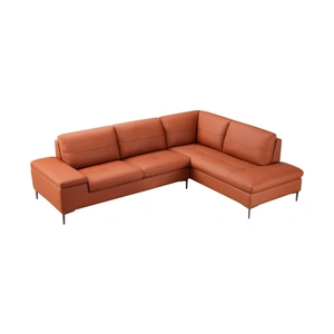 Beverly Hills Furniture Decker Top Grain Leather Sectional with Storage Arm