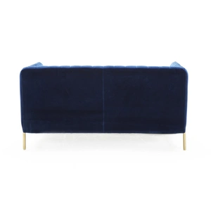 J&M Furniture Deco Fabric Loveseat, Blue