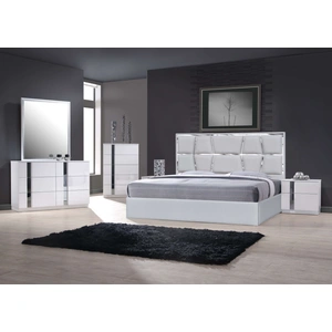J&M Furniture Degas/Palermo Fabric Platform Bedroom Set