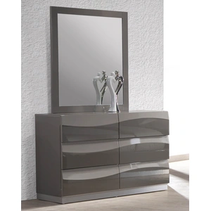 Chintaly Imports Delhi 6-Drawer Dresser, Gloss Gray