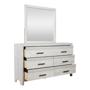 Galaxy Home Furnishings Denver Wood Veneer Square Mirror