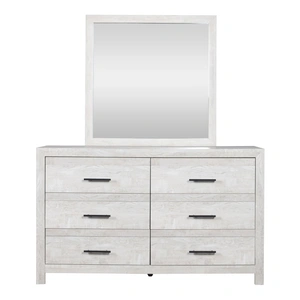 Galaxy Home Furnishings Denver Wood Veneer Square Mirror