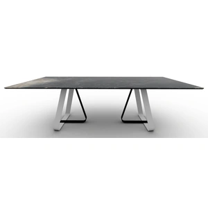 Calligaris Sunshine W98.4-inch Ceramic/Metal Customizable Rectangular Dining Table