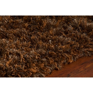 Chandra Diano Polyester Round Hand-woven Rug, 7'9-inch, Brown