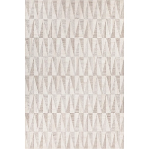 Chandra Dinah Wool/Viscose Rectangular Hand-woven Rug, Brown/Tan/Beige