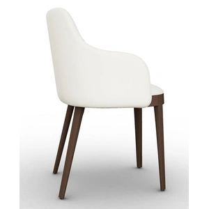 Calligaris Adel Fabric/Wood Customizable Dining Armchair w/Wooden Base (Set of 4)