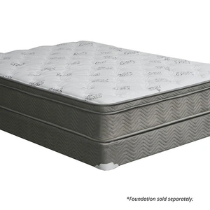 Furniture of America Aleksa 11-inch Euro Top Fabric Foam (Non-Flip) Mattress, White/Gray