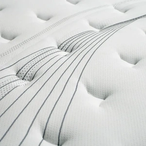 Furniture of America Afton 12-inch Euro Box Pocket Coil Fabric Foam Mattress, White/Gray
