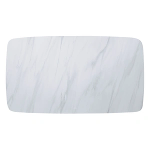 ACME Madan Marble/Wood Dining Set, White/Weathered Gray