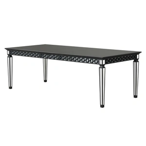 ACME Varian II Wood/Mirror Extendable Dining Table, Black