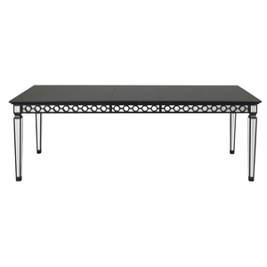 ACME Varian II Wood/Mirror Extendable Dining Table, Black