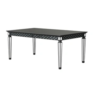 ACME Varian II Wood/Mirror Extendable Dining Table, Black