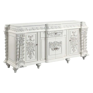 ACME Vanaheim Wood Server w/Drawers & 4 Doors, Antique White
