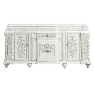 ACME Vanaheim Wood Server w/Drawers & 4 Doors, Antique White