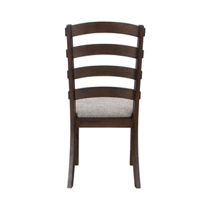ACME Pascaline Fabric/Wood Dining Side Chair, Gray/Brown