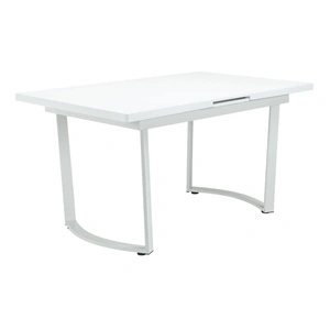 ACME Palton Wood/Metal Extendable Dining Table, High Gloss White