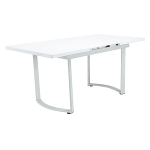 ACME Palton Wood/Metal Extendable Dining Table, High Gloss White