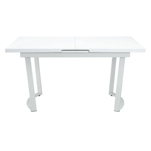 ACME Palton Wood/Metal Extendable Dining Table, High Gloss White