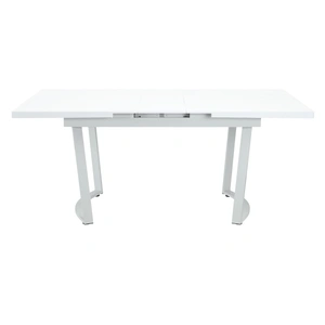ACME Palton Wood/Metal Extendable Dining Table, High Gloss White
