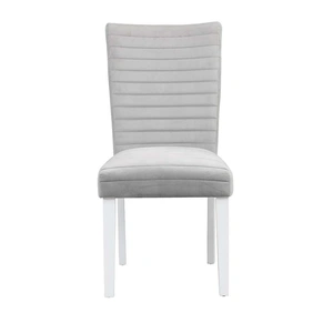 ACME Elizaveta Velvet Dining Side Chair, Gray (Set of 2)