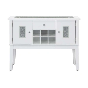ACME Elizaveta Wood Server w/2 Doors & Drawer, White High Gloss