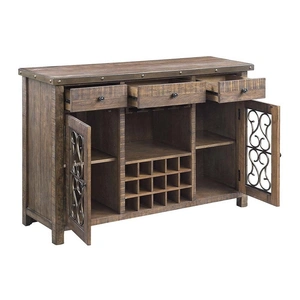 ACME Raphaela Wood Server w/2 Doors & 3 Drawers, Weathered Cherry