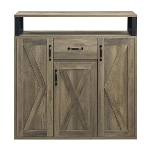 ACME Abiram Wood Server w/Drawer & 3 Doors, Rustic Oak