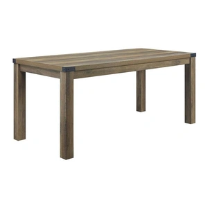 ACME Abiram Wood Rectangular Dining Table, Rustic Oak