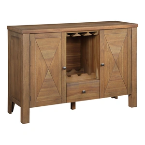 ACME Pascaline Wood Server w/2 Doors & Drawer, Brown
